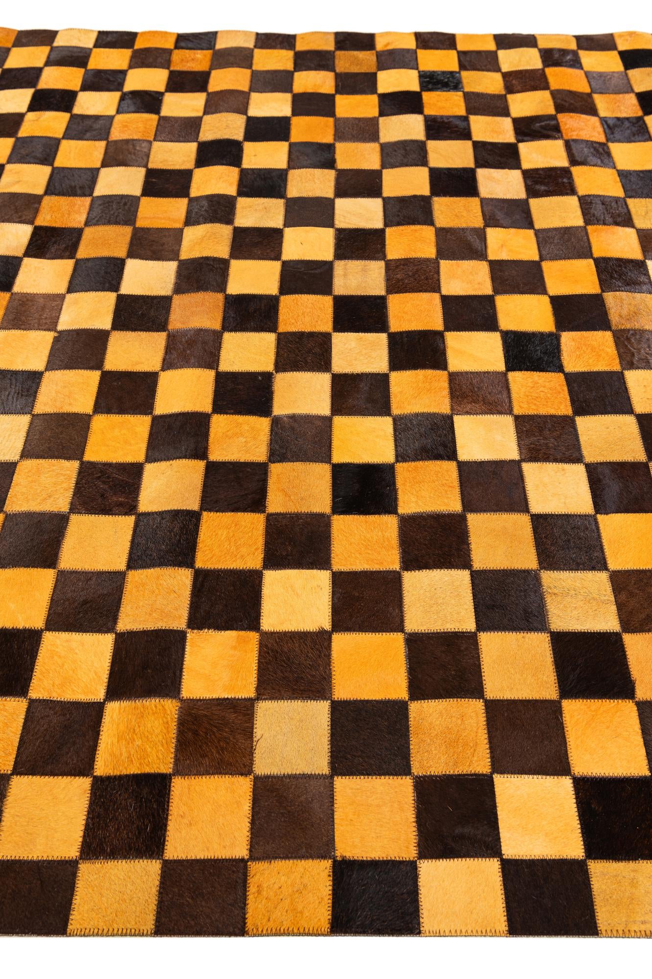 5' 2 x 8' 1 Cowhide Stocks Rug