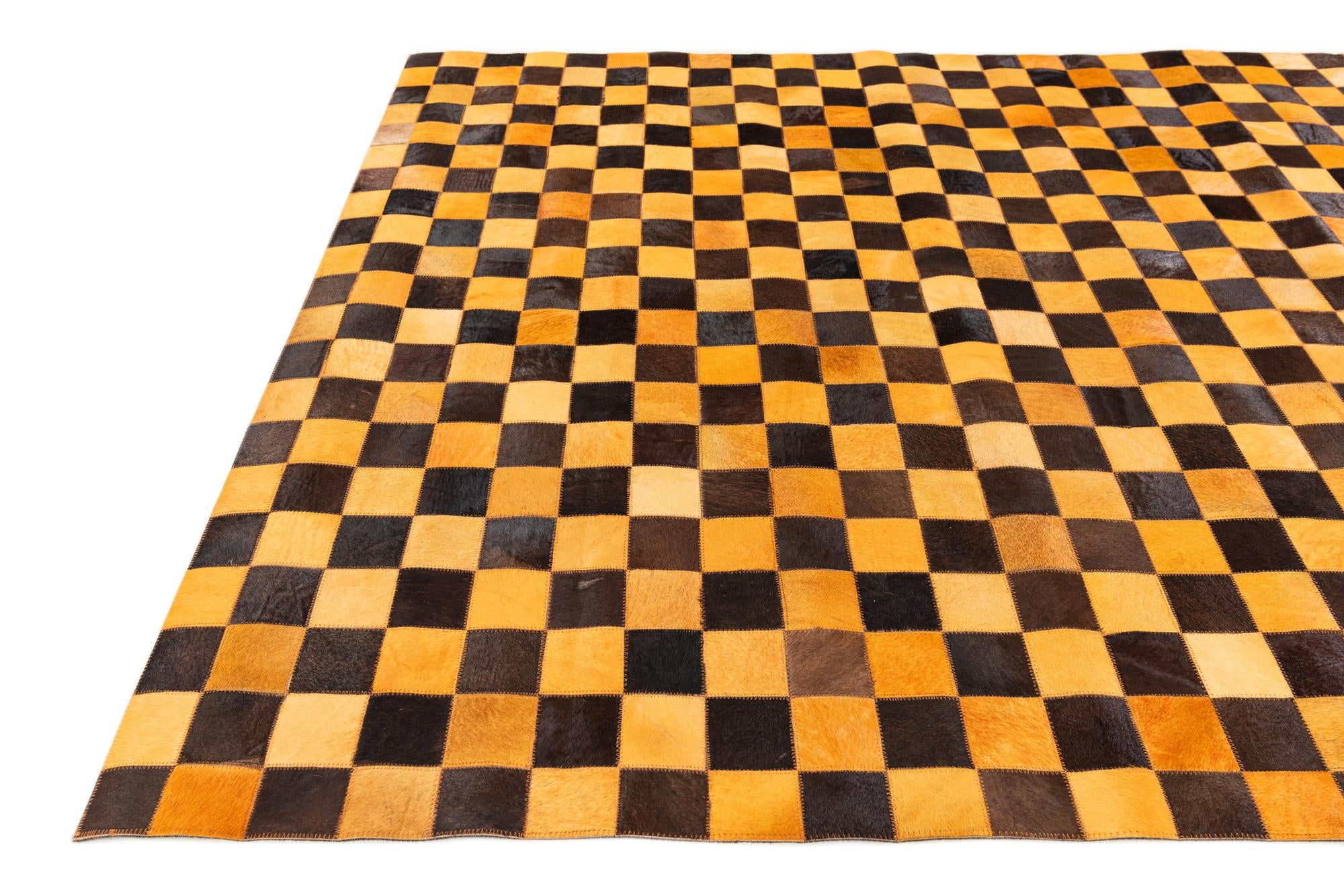 5' 2 x 8' Cowhide Stocks Rug