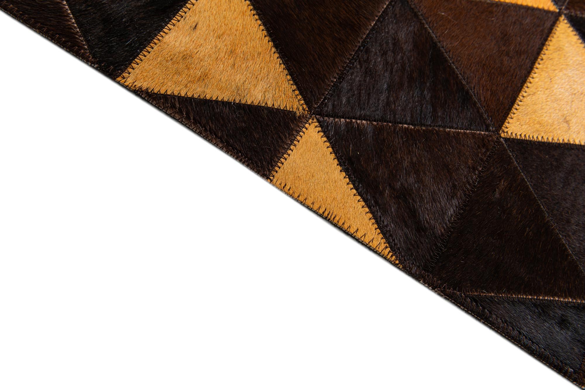 5' 1 x 8' Cowhide Stocks Rug