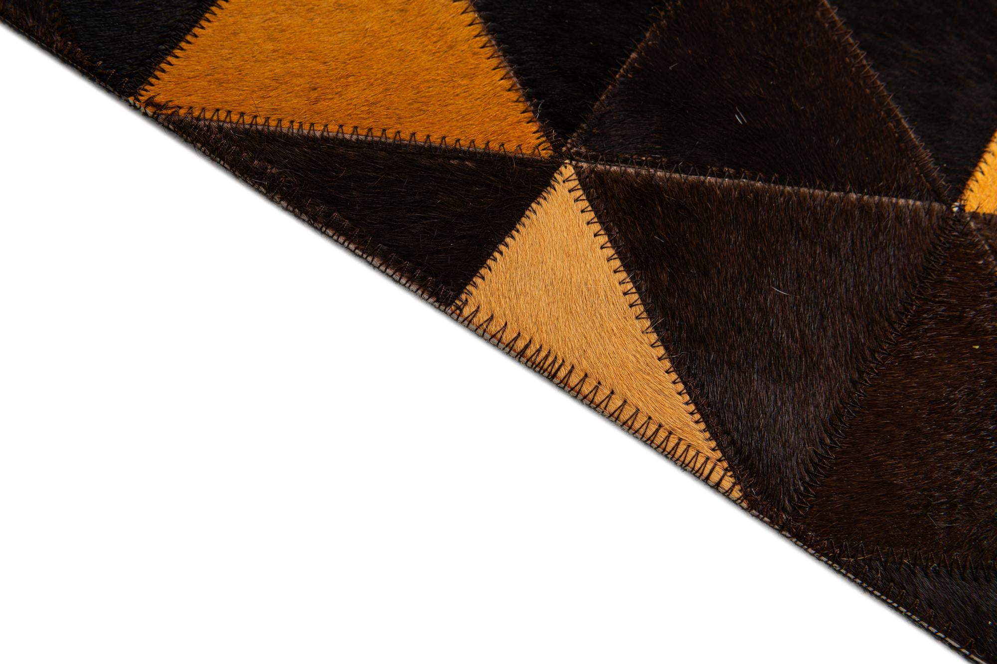 5' x 8' Cowhide Stocks Rug