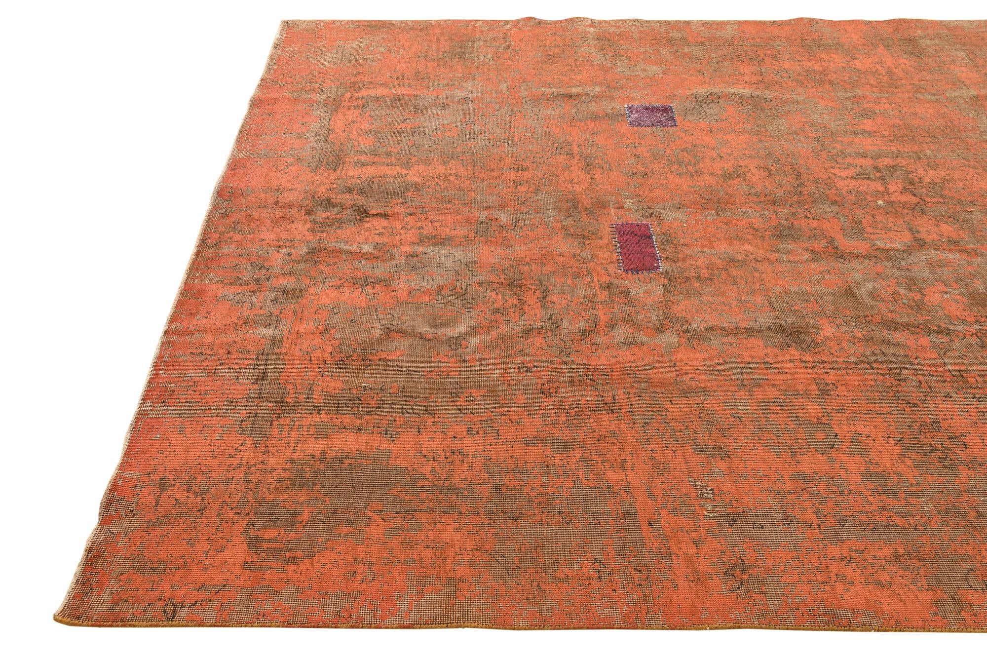 220cm x 310cm Hand Knotted Ultra Vintage Persian Wool Rug
