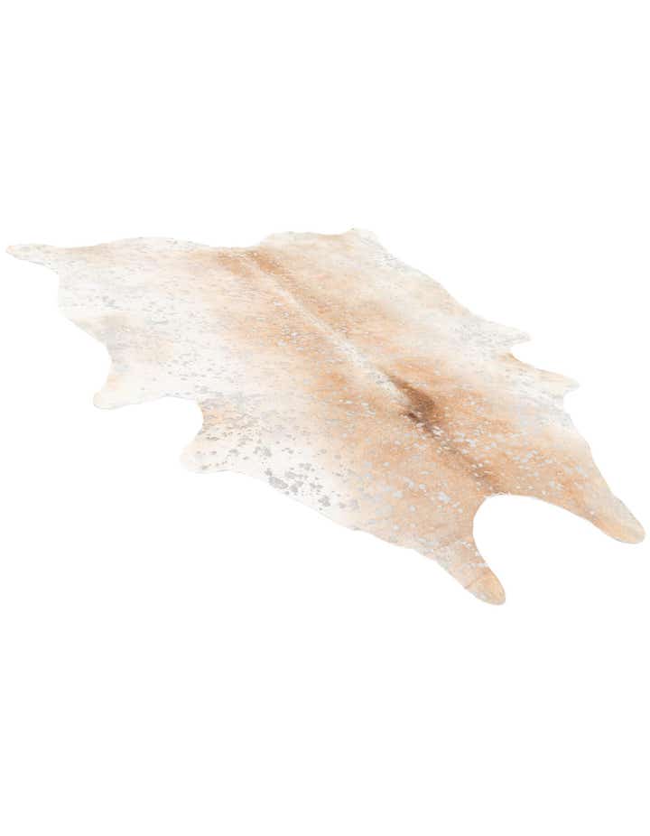 6' 7 x 7' 9 Cowhide Leather Freeform Rug