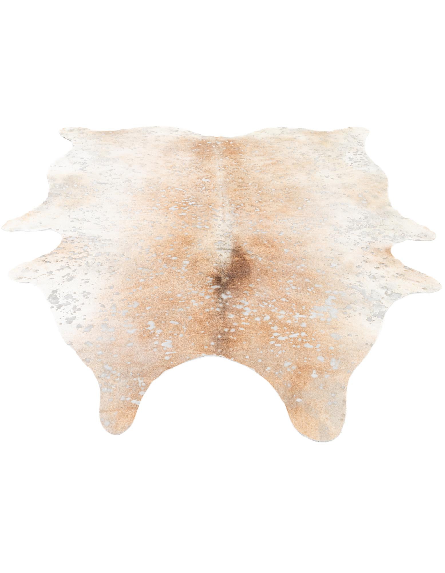 6' 7 x 7' 9 Cowhide Leather Freeform Rug