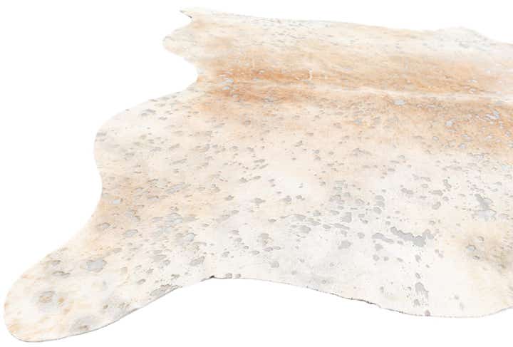 6' 7 x 7' 9 Cowhide Leather Freeform Rug