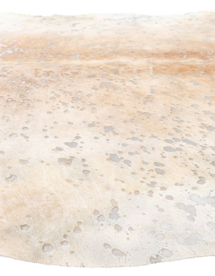 Detail image of 6' 7 x 7' 9 Cowhide Leather Freeform Rug