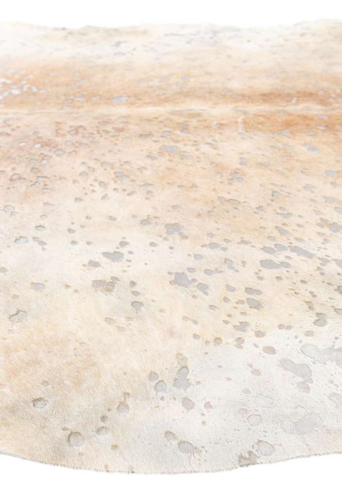 6' 7 x 7' 9 Cowhide Leather Freeform Rug