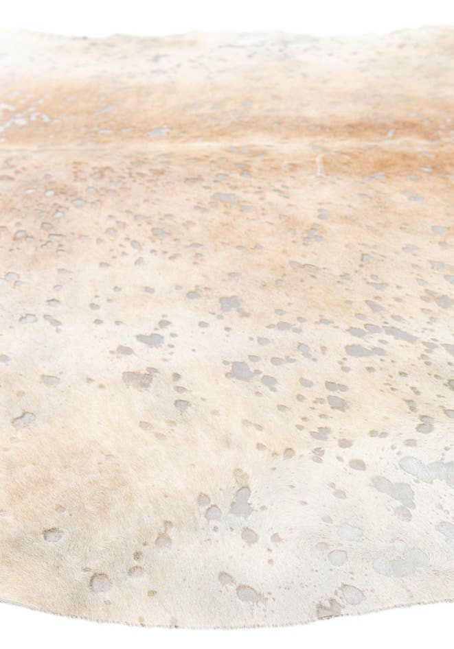 Detail image of 6' 7 x 7' 9 Cowhide Leather Freeform Rug