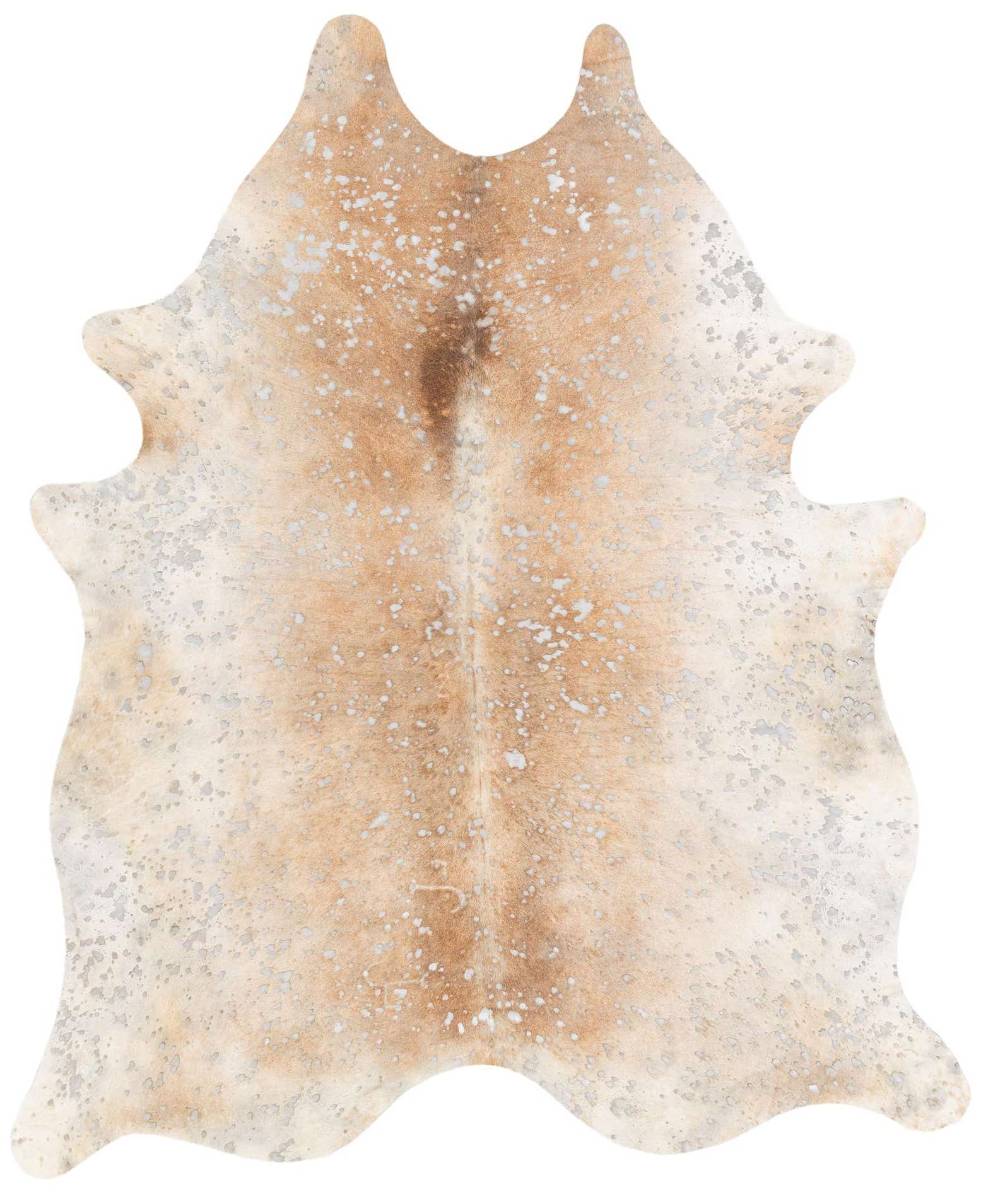 6' 7 x 7' 9 Cowhide Leather Freeform Rug