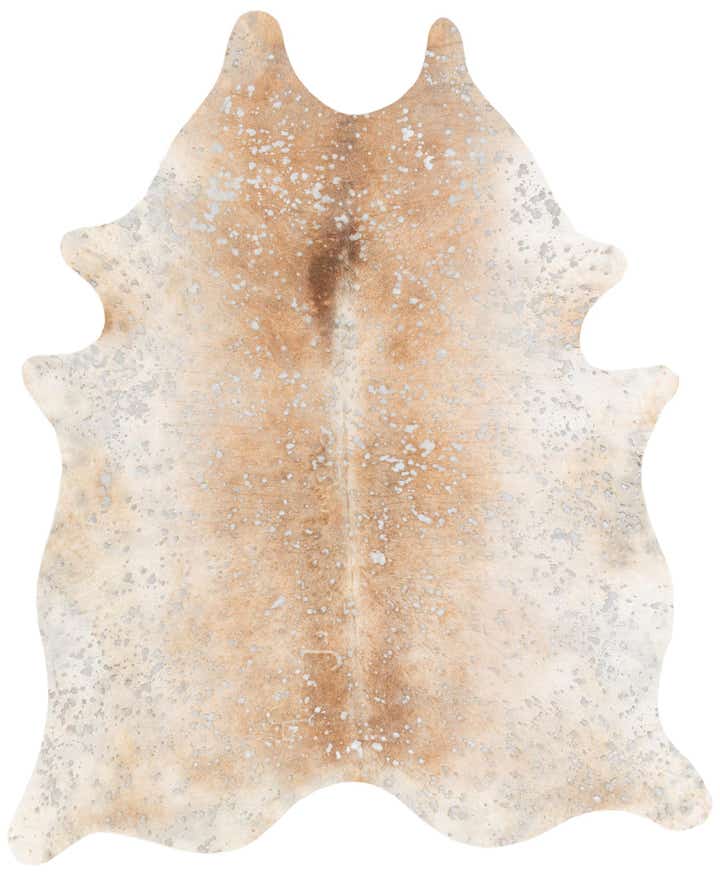 6' 7 x 7' 9 Cowhide Leather Freeform Rug