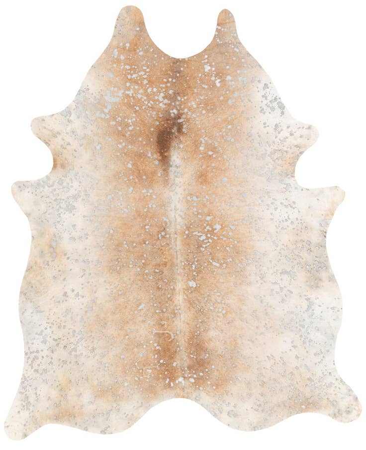 Detail image of 6' 7 x 7' 9 Cowhide Leather Freeform Rug