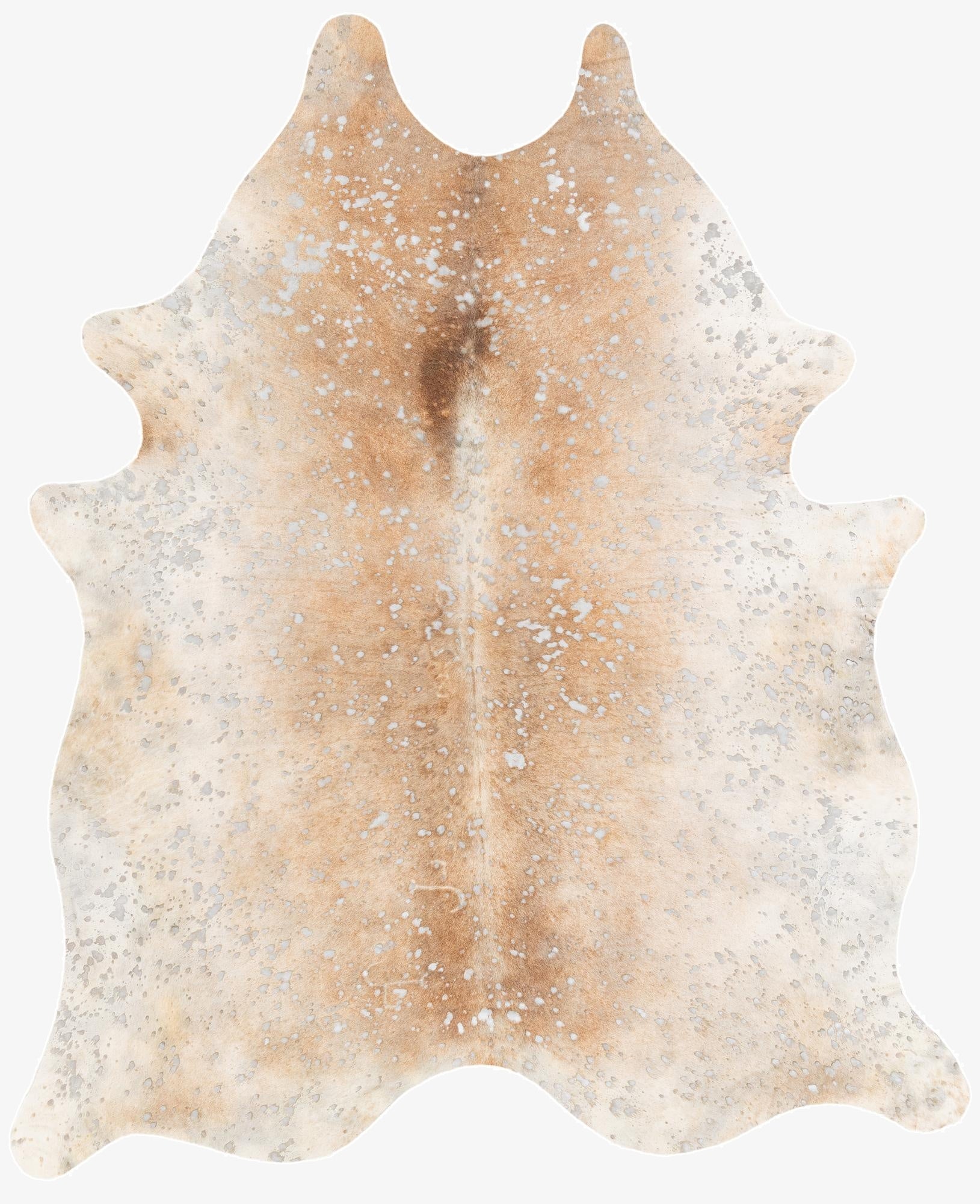 6' 7 x 7' 9 Cowhide Leather Freeform Rug