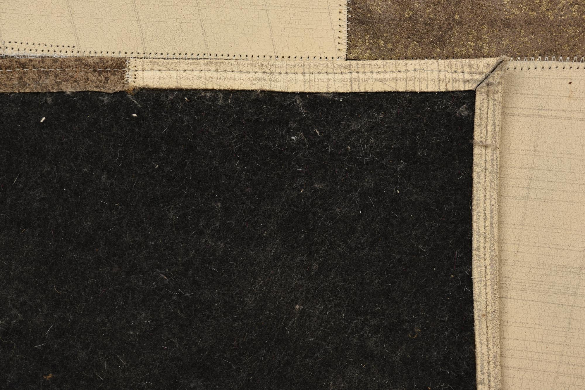 5' 2 x 8' Cowhide Leather Rug