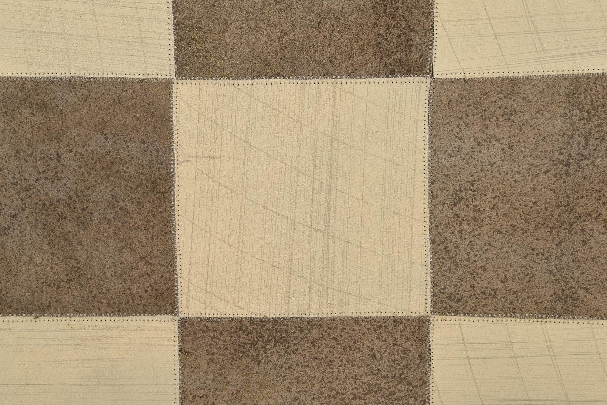 5' 2 x 8' Cowhide Leather Rug