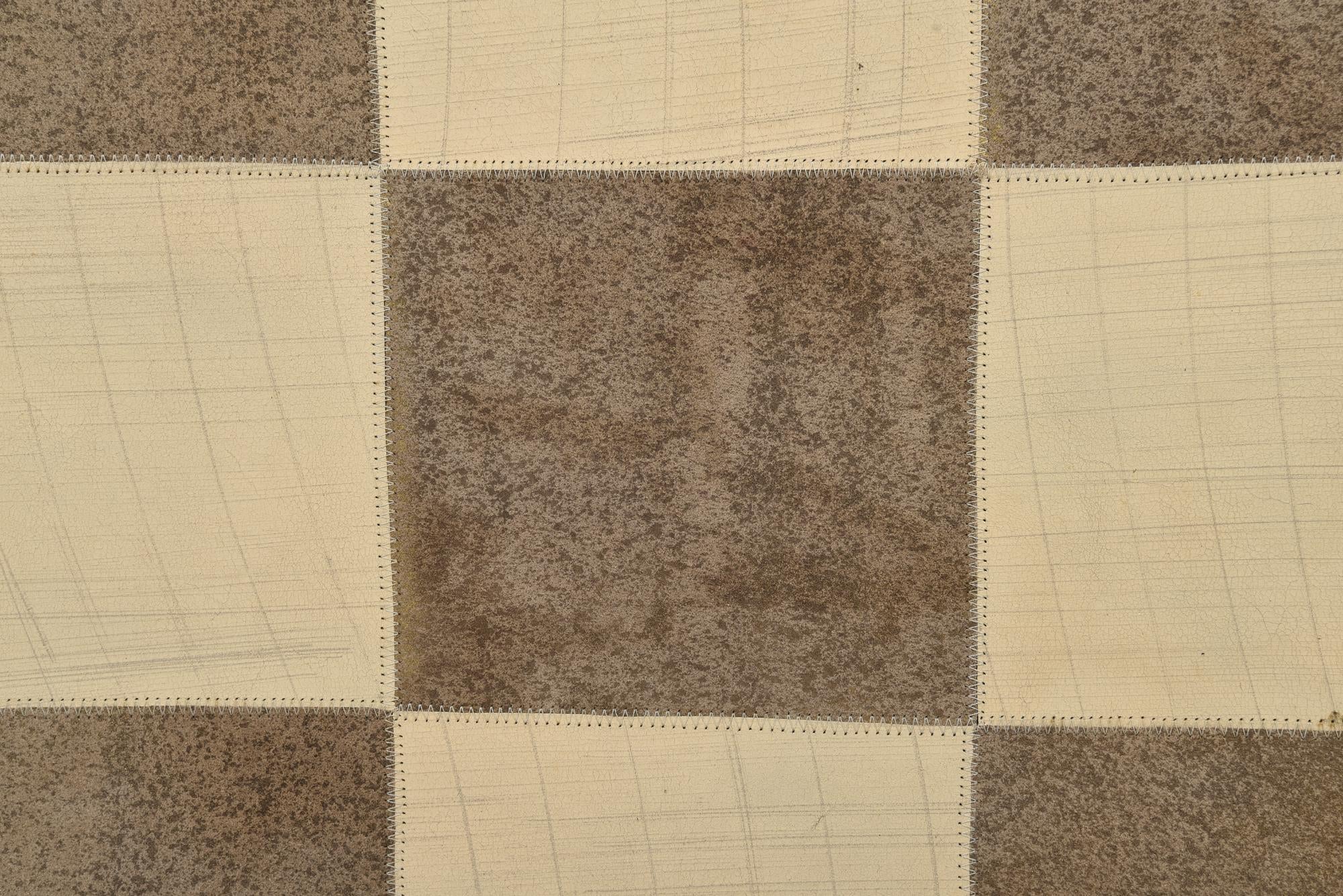 5' 2 x 8' Cowhide Leather Rug