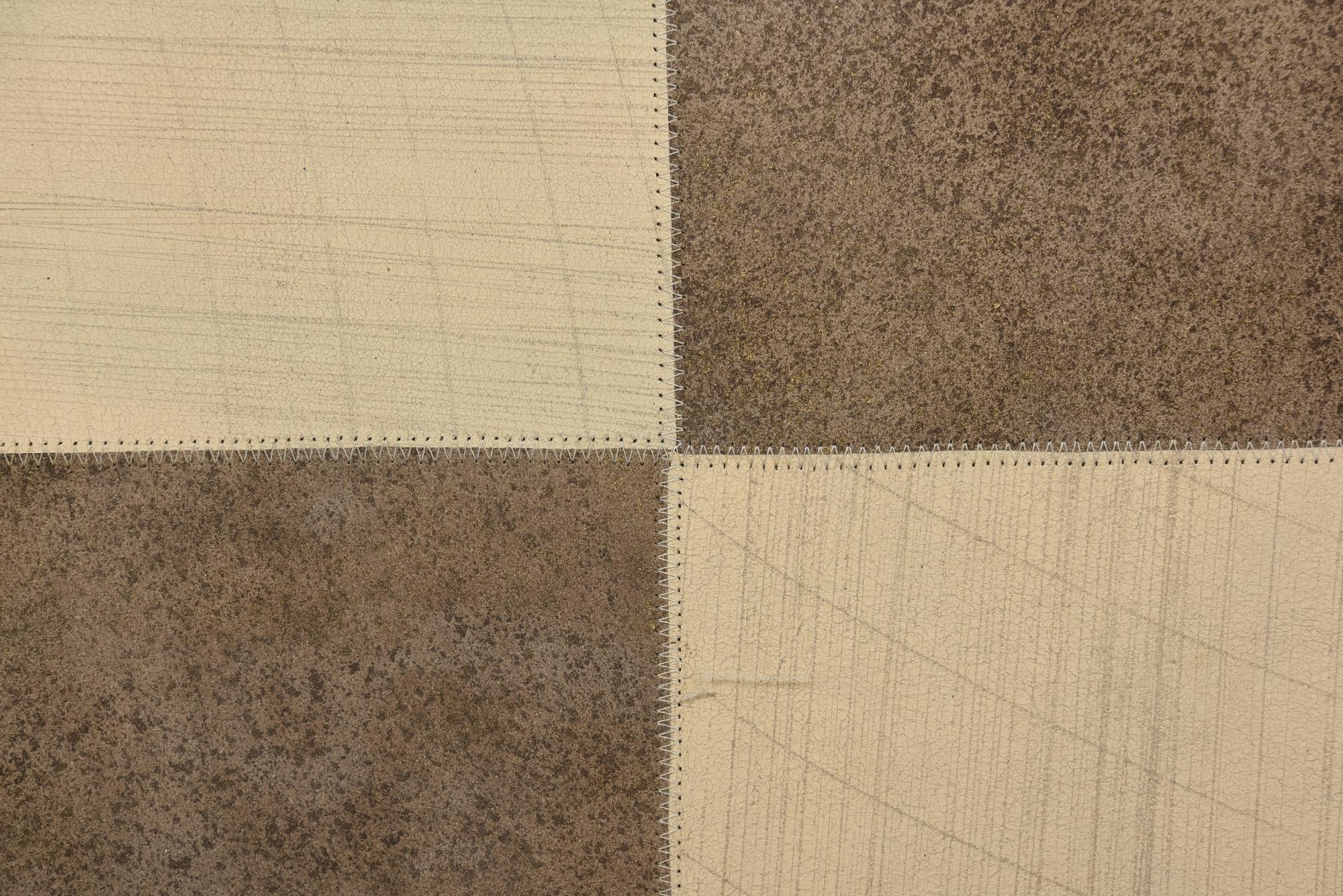 5' 2 x 8' Cowhide Leather Rug