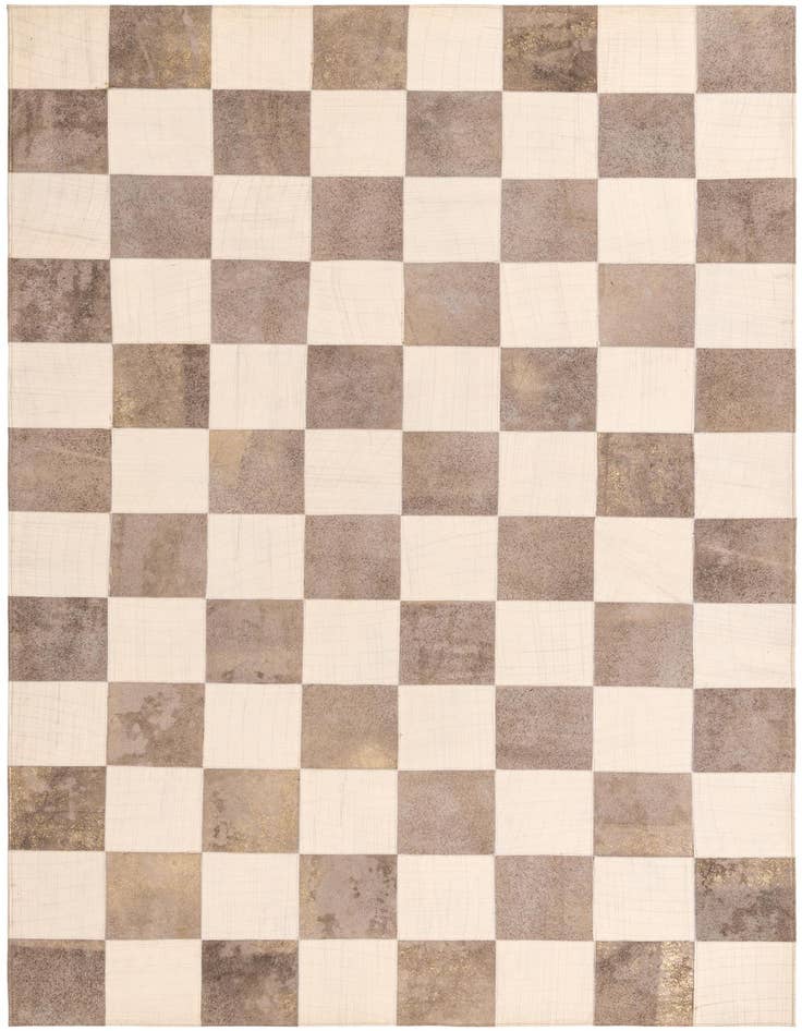 Detail image of 5' 2 x 8' Cowhide Leather Rug