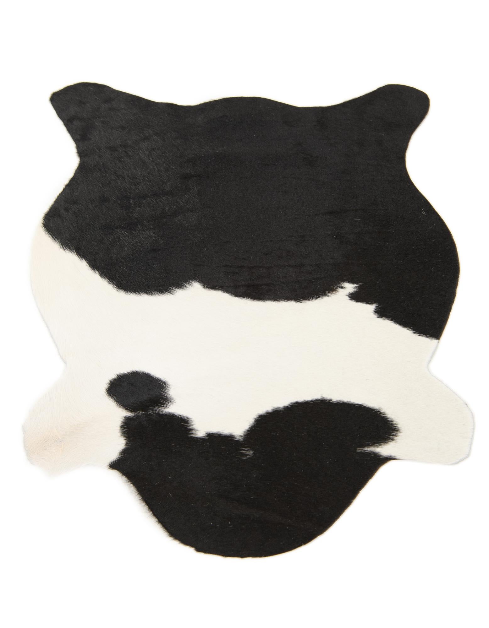 2' 2 x 2' 10 Cowhide Leather Rug