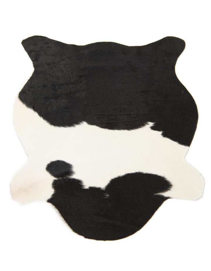 2' 2 x 2' 10 Cowhide Leather Rug