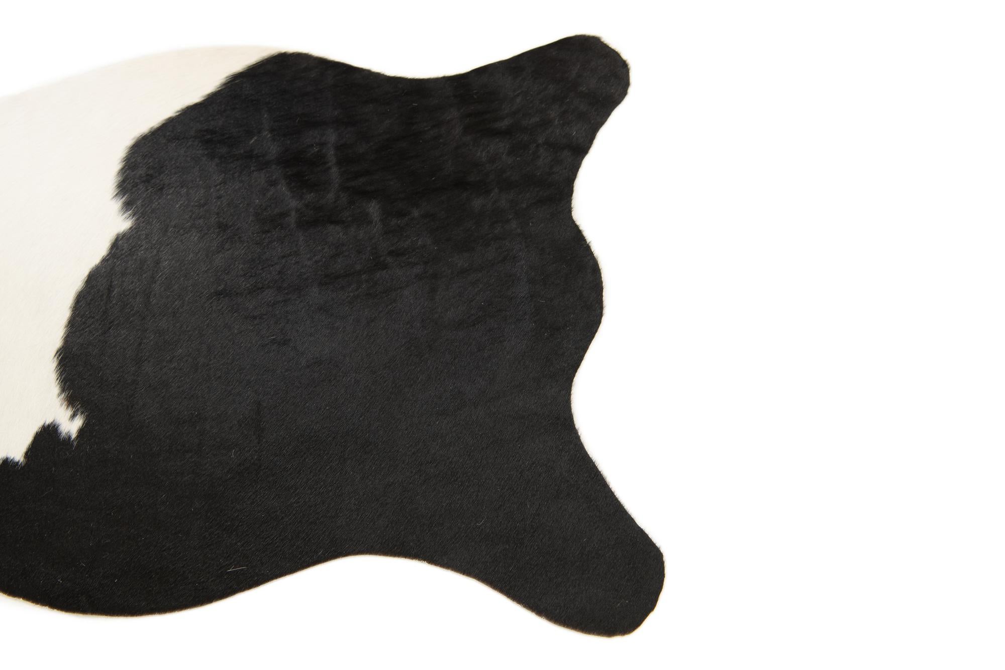 2' 2 x 2' 10 Cowhide Leather Rug