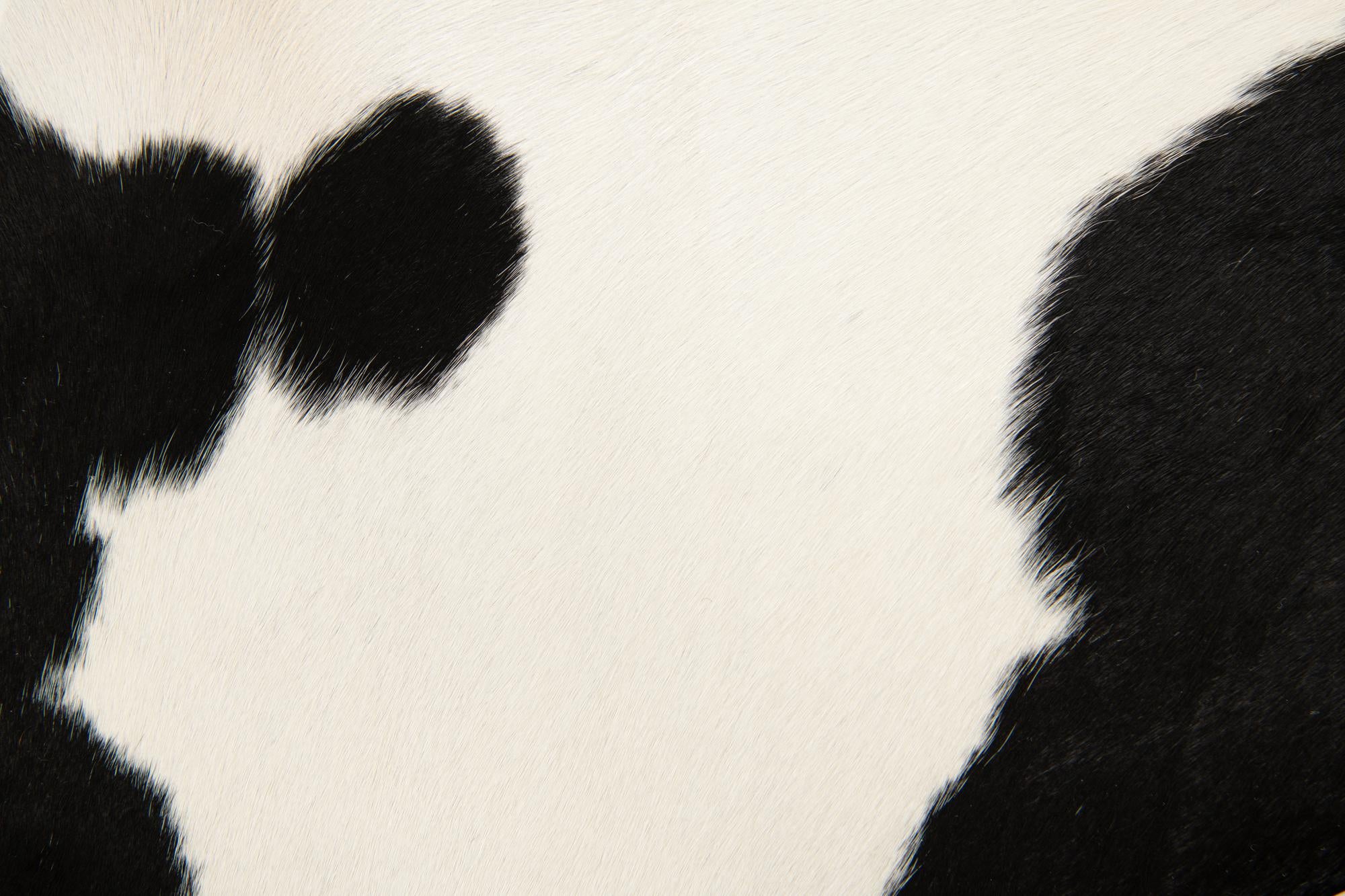 2' 2 x 2' 10 Cowhide Leather Rug