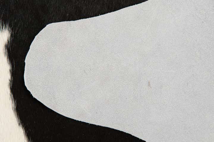 2' 2 x 2' 10 Cowhide Leather Rug