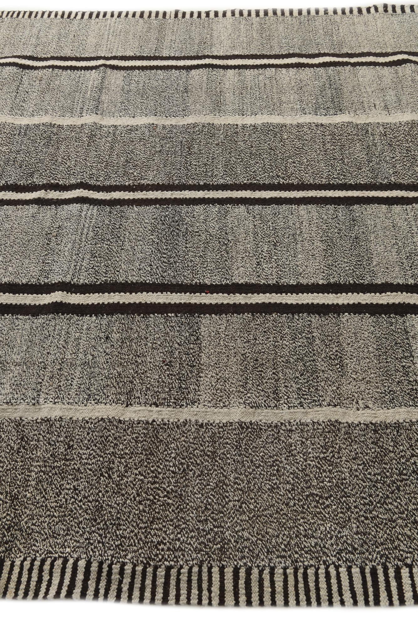 7' x 9' 7 Hand Woven Kilim Modern Wool Rug