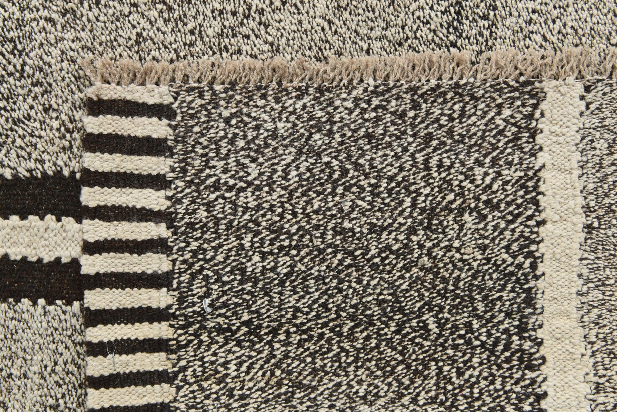 7' x 9' 7 Hand Woven Kilim Modern Wool Rug