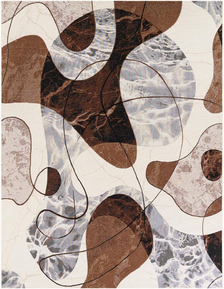 Detail image of 8' x 10' Easy-Clean Modern Indoor / Outdoor Rug
