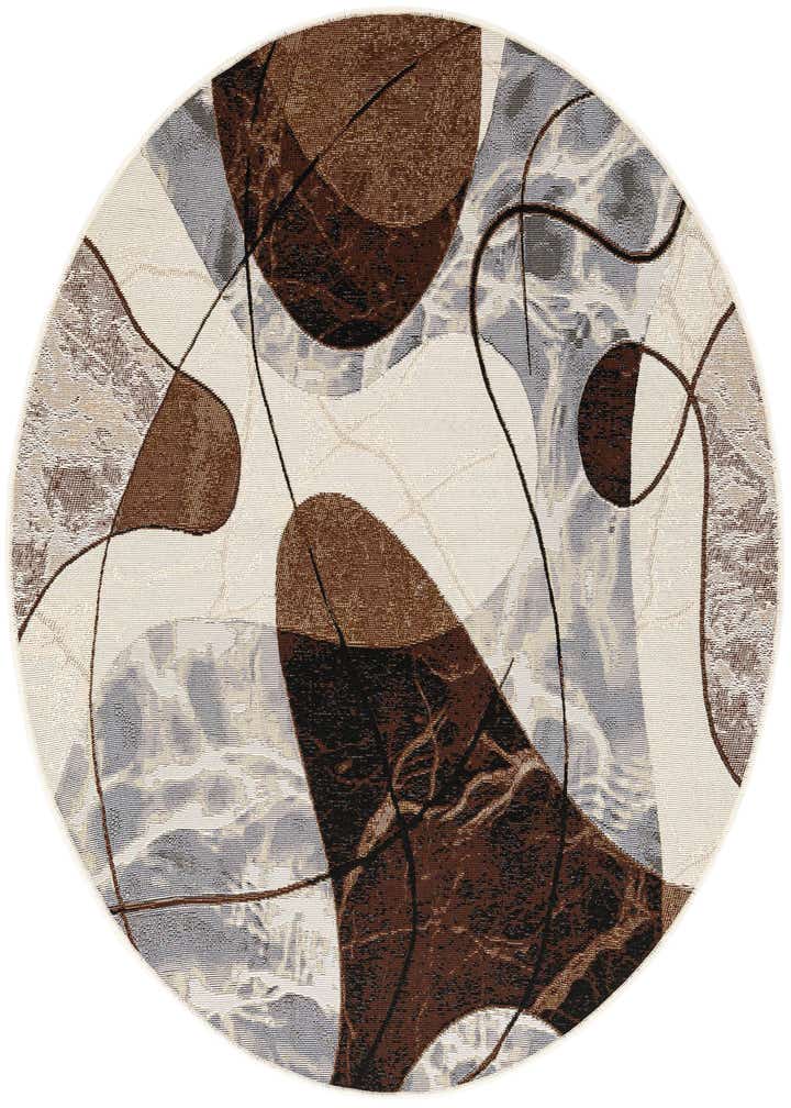 5' x 5' Easy-Clean Modern Indoor / Outdoor Round Rug