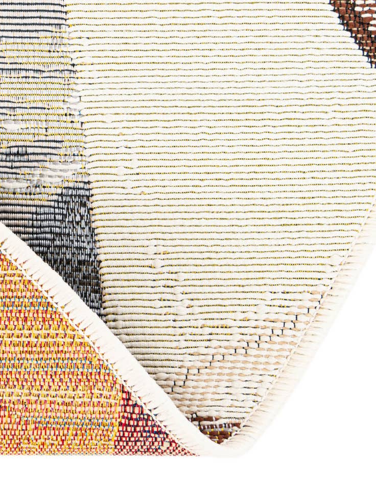 Detail image of 4' x 4' Easy-Clean Modern Indoor / Outdoor Round Rug