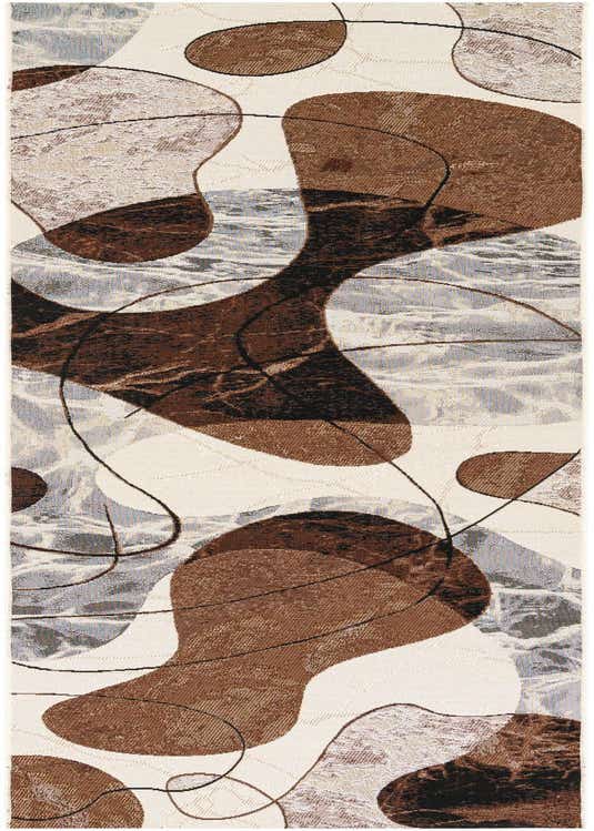 2' 7 x 10' Easy-Clean Modern Indoor / Outdoor Runner Rug