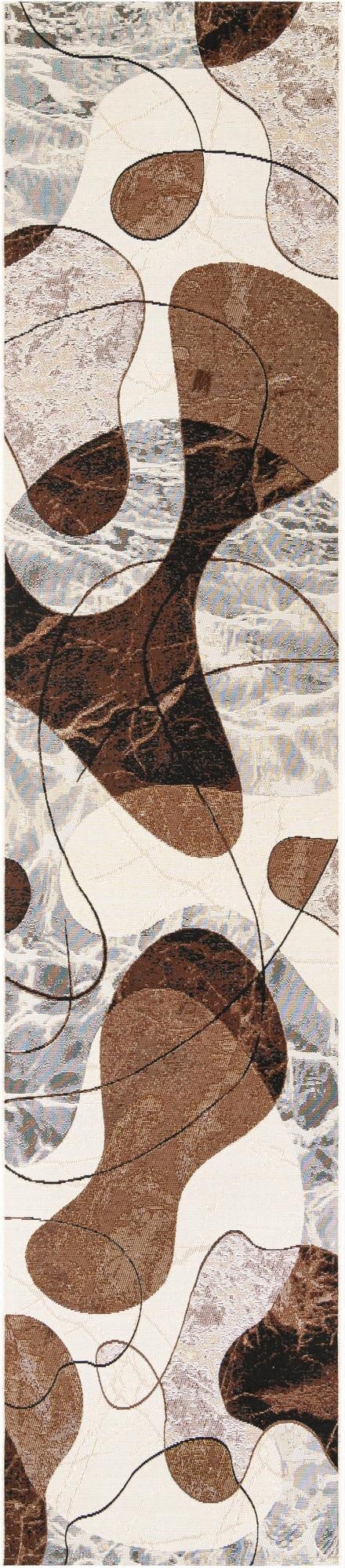 2' 7 x 12'  Washable Modern Indoor / Outdoor Runner Rug