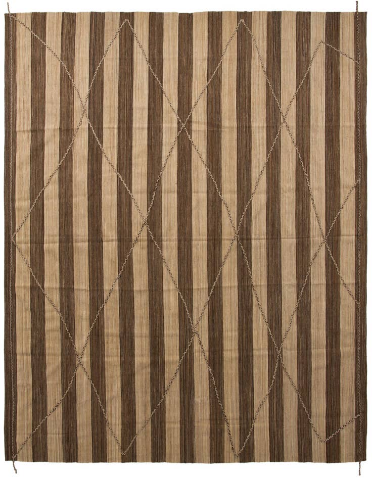 Detail image of 13' 2 x 13' 8 Hand Knotted Moroccan Wool Square Rug