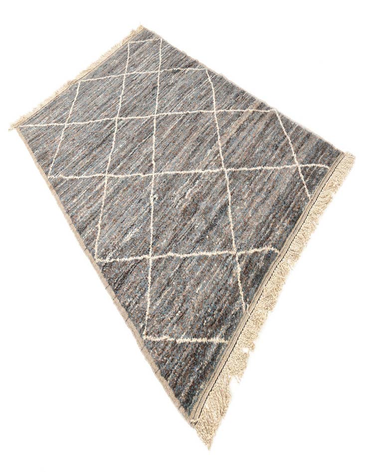 Detail image of 6' 3 x 9' 6  Hand Knotted Moroccan Wool Rug