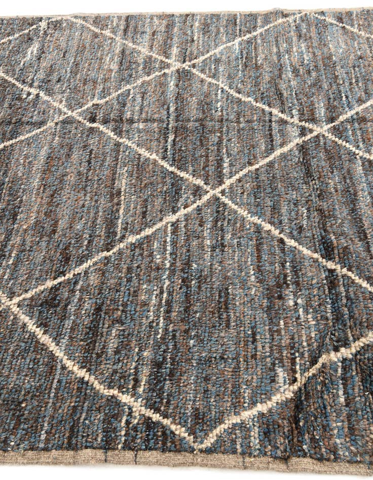 Detail image of 6' 3 x 9' 6  Hand Knotted Moroccan Wool Rug