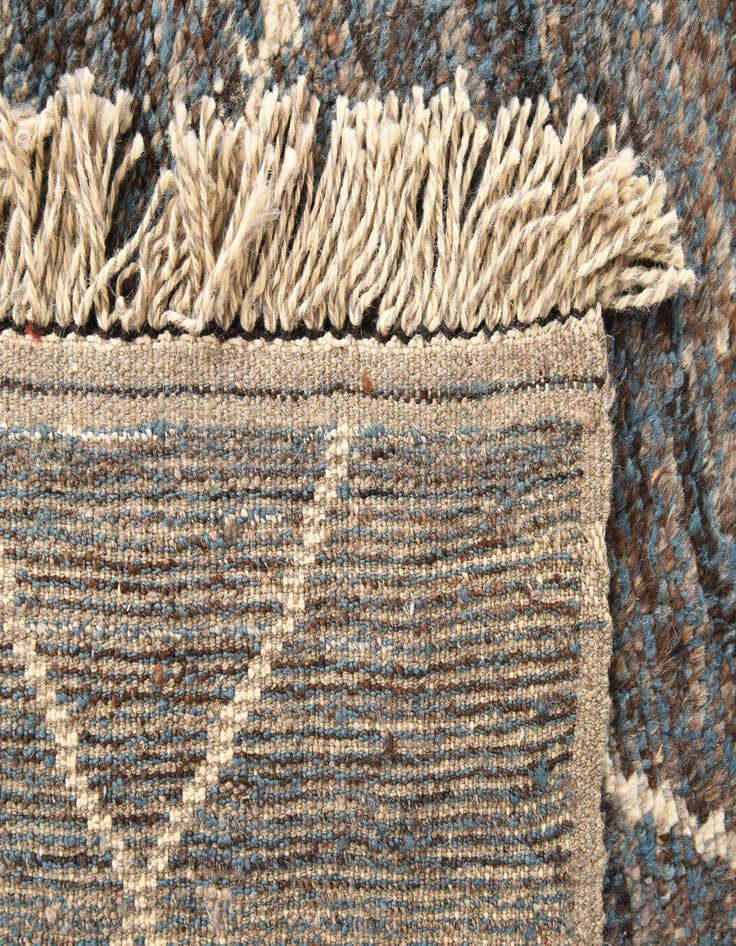 Detail image of 6' 3 x 9' 6  Hand Knotted Moroccan Wool Rug