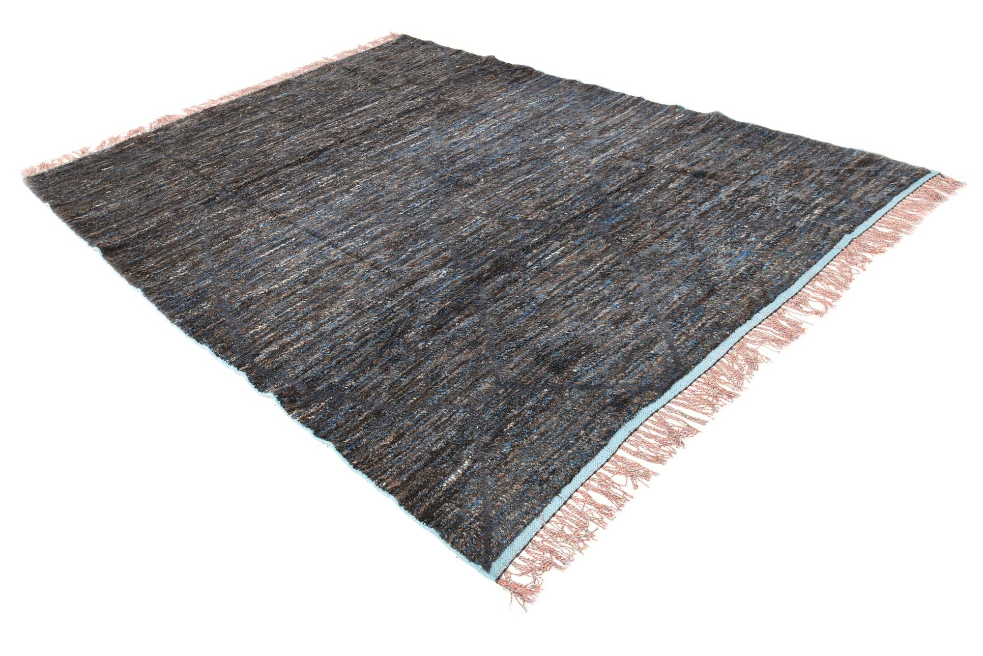 7' 7 x 10' Hand Knotted Moroccan Wool Rug