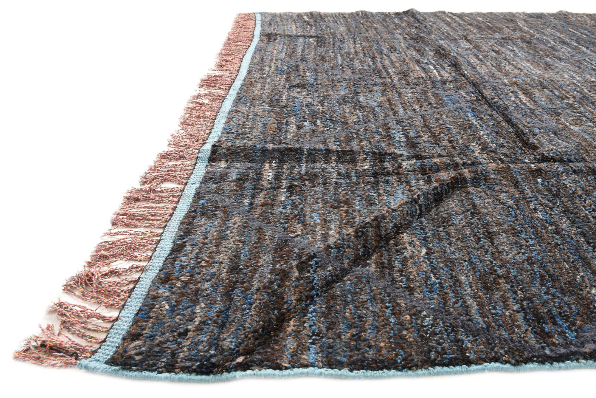 7' 7 x 10' Hand Knotted Moroccan Wool Rug