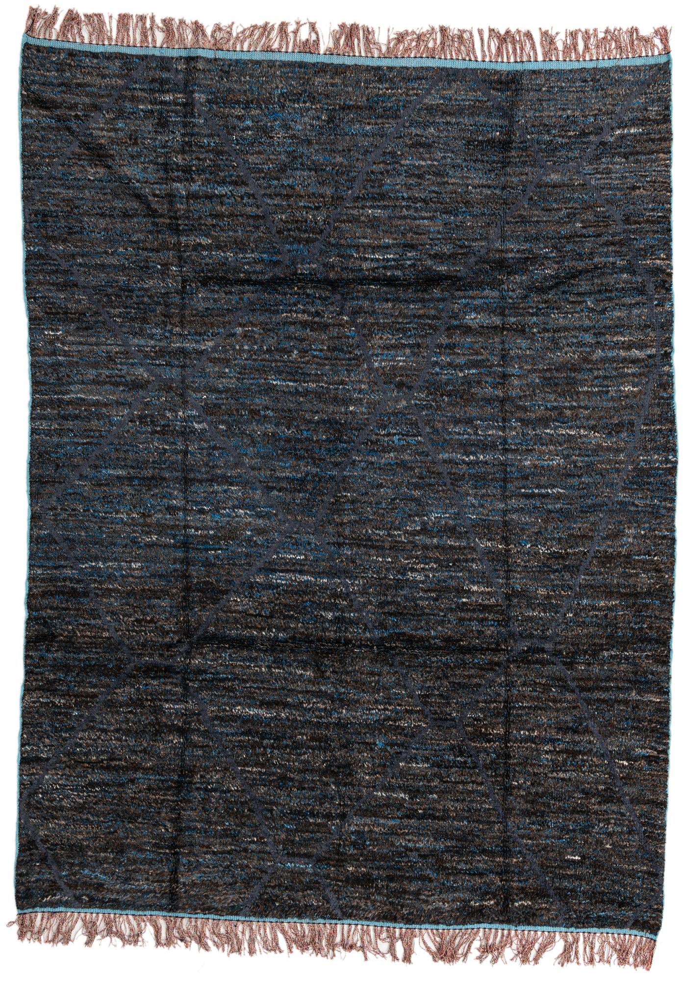7' 7 x 10' Hand Knotted Moroccan Wool Rug
