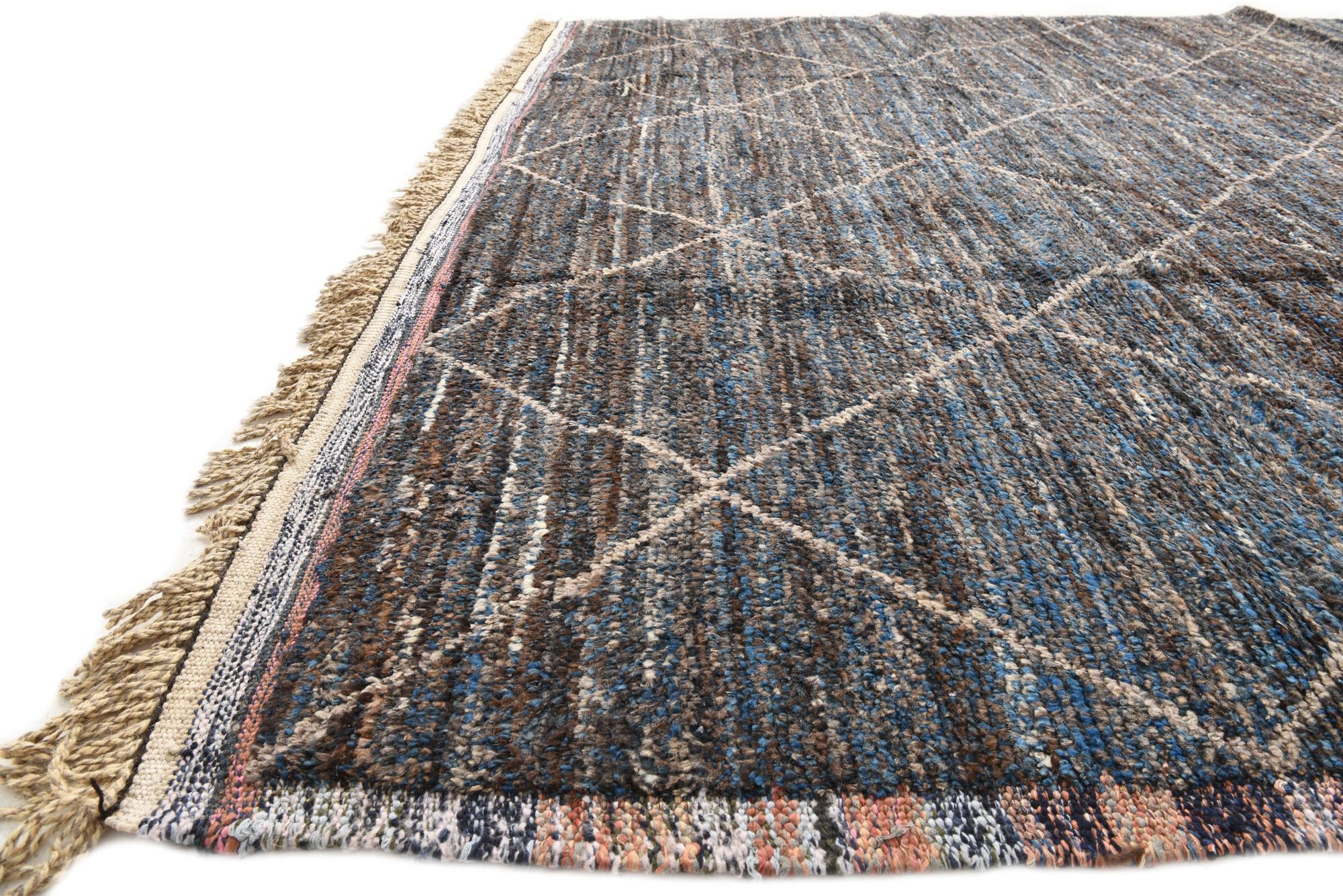 9' 3 x 13' Hand Knotted Moroccan Wool Rug