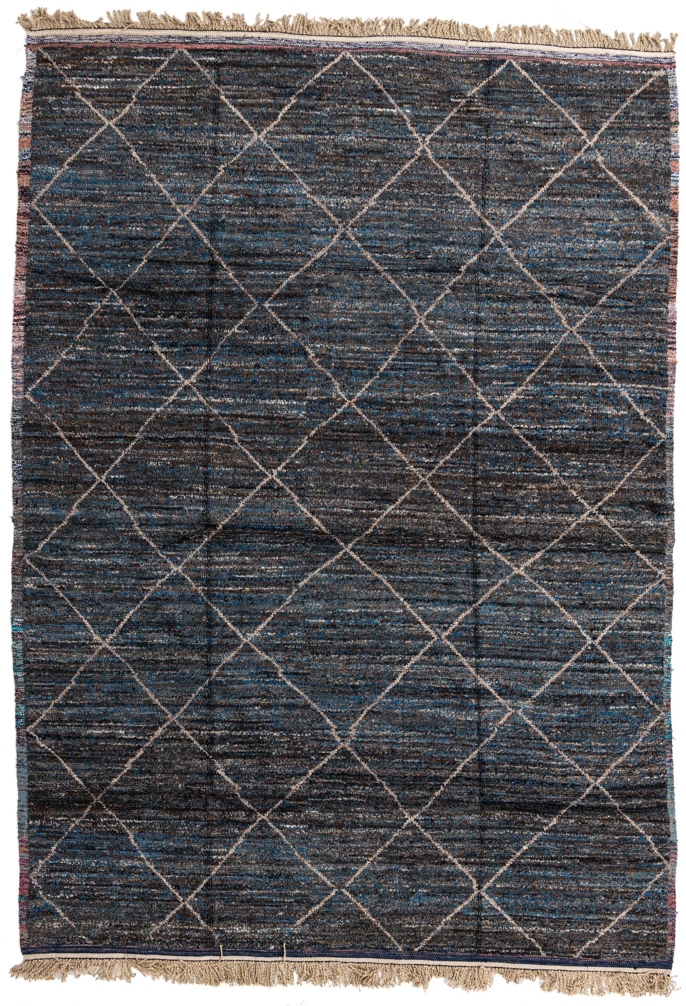 9' 3 x 13' Hand Knotted Moroccan Wool Rug