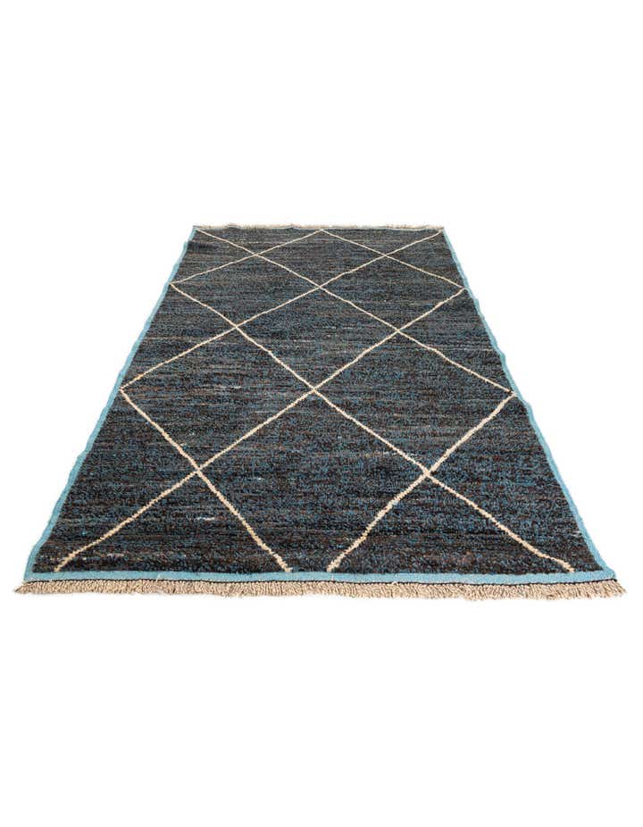6' 1 x 9' 6 Hand Knotted Moroccan Wool Rug