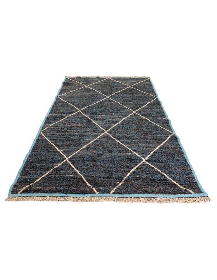 Detail image of 6' 1 x 9' 6 Hand Knotted Moroccan Wool Rug