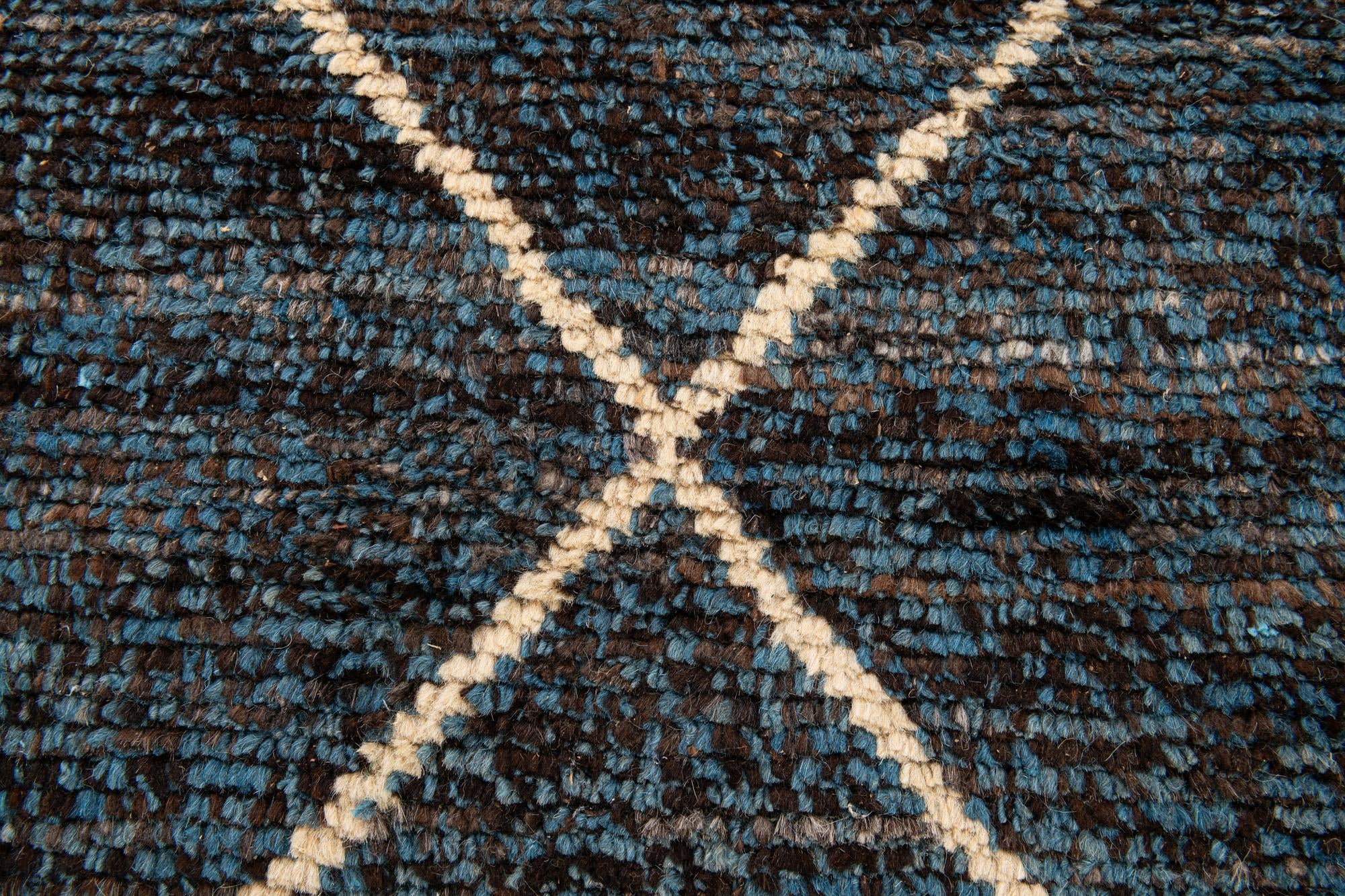 6' 1 x 9' 6 Hand Knotted Moroccan Wool Rug