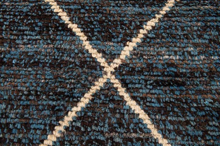 6' 1 x 9' 6 Hand Knotted Moroccan Wool Rug