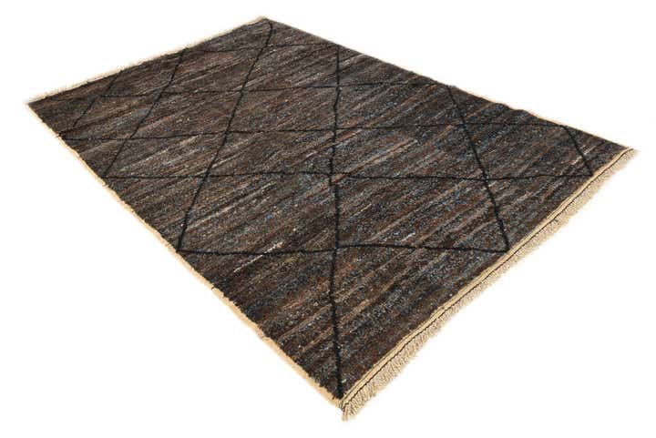 6' 4 x 9' 4 Hand Knotted Moroccan Wool Rug