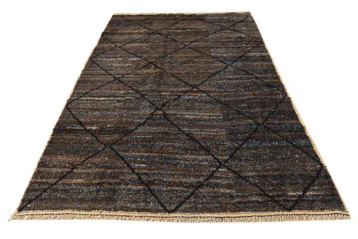 6' 4 x 9' 4 Hand Knotted Moroccan Wool Rug