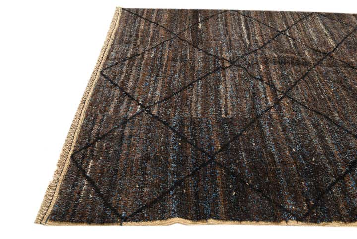 6' 4 x 9' 4 Hand Knotted Moroccan Wool Rug