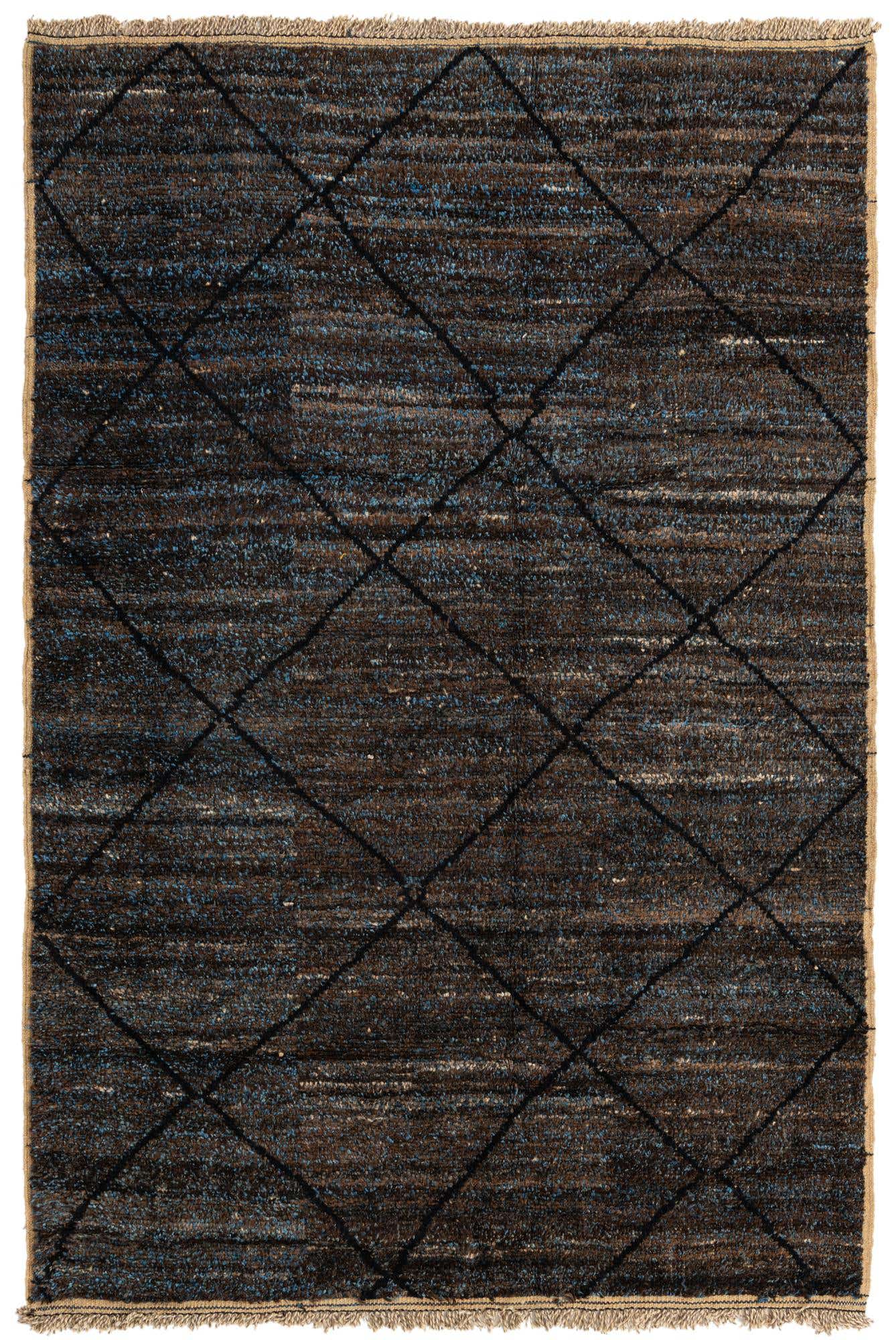 6' 4 x 9' 4 Hand Knotted Moroccan Wool Rug