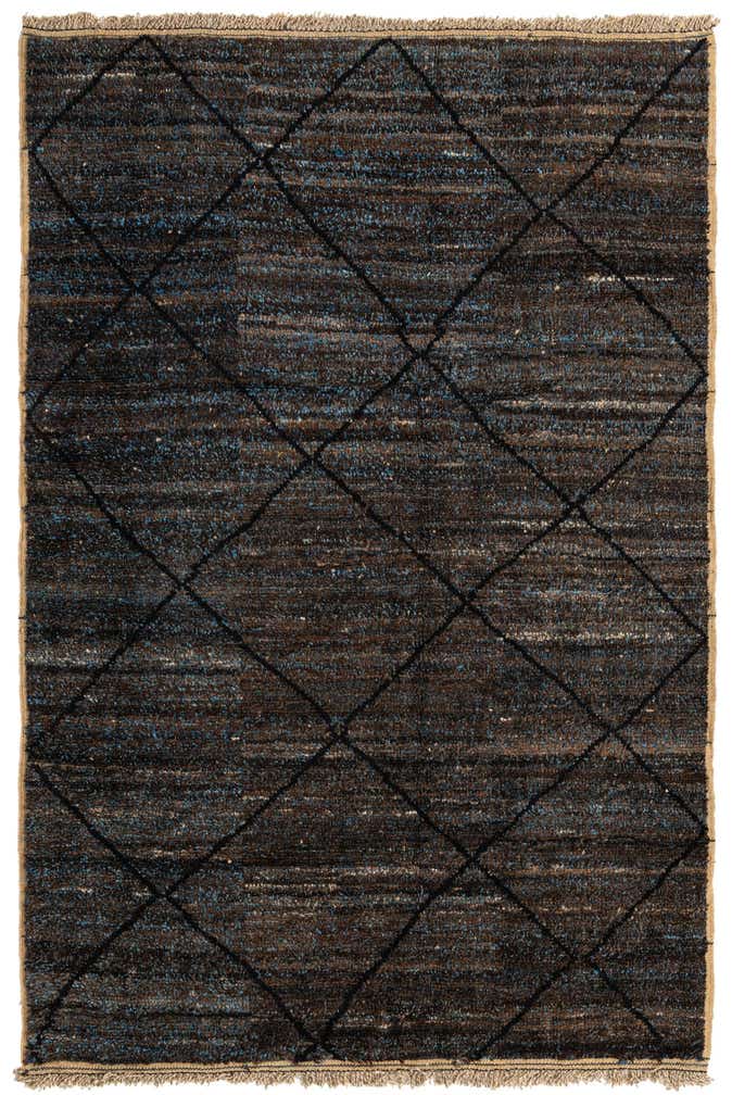 6' 4 x 9' 4 Hand Knotted Moroccan Wool Rug